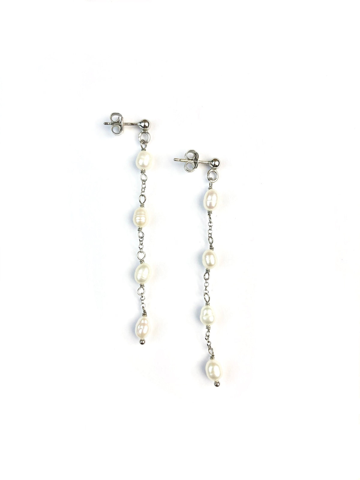 Orecchini a Forma di Giglio, in Vero Argento Sterling 925 con Orecchini a Forma di Giglio, in Vero Argento Sterling 925 con