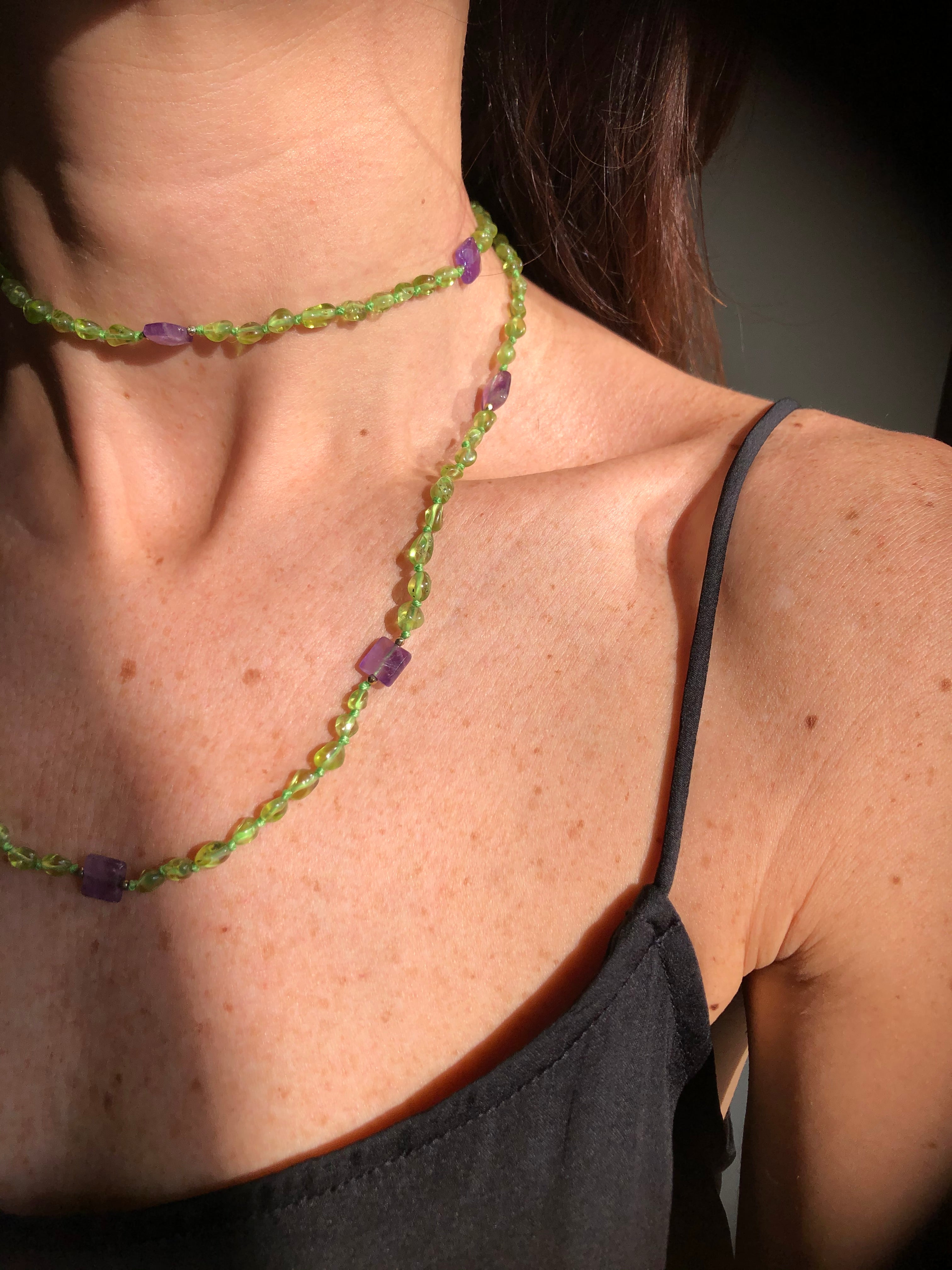 Long Necklace Ligea verde