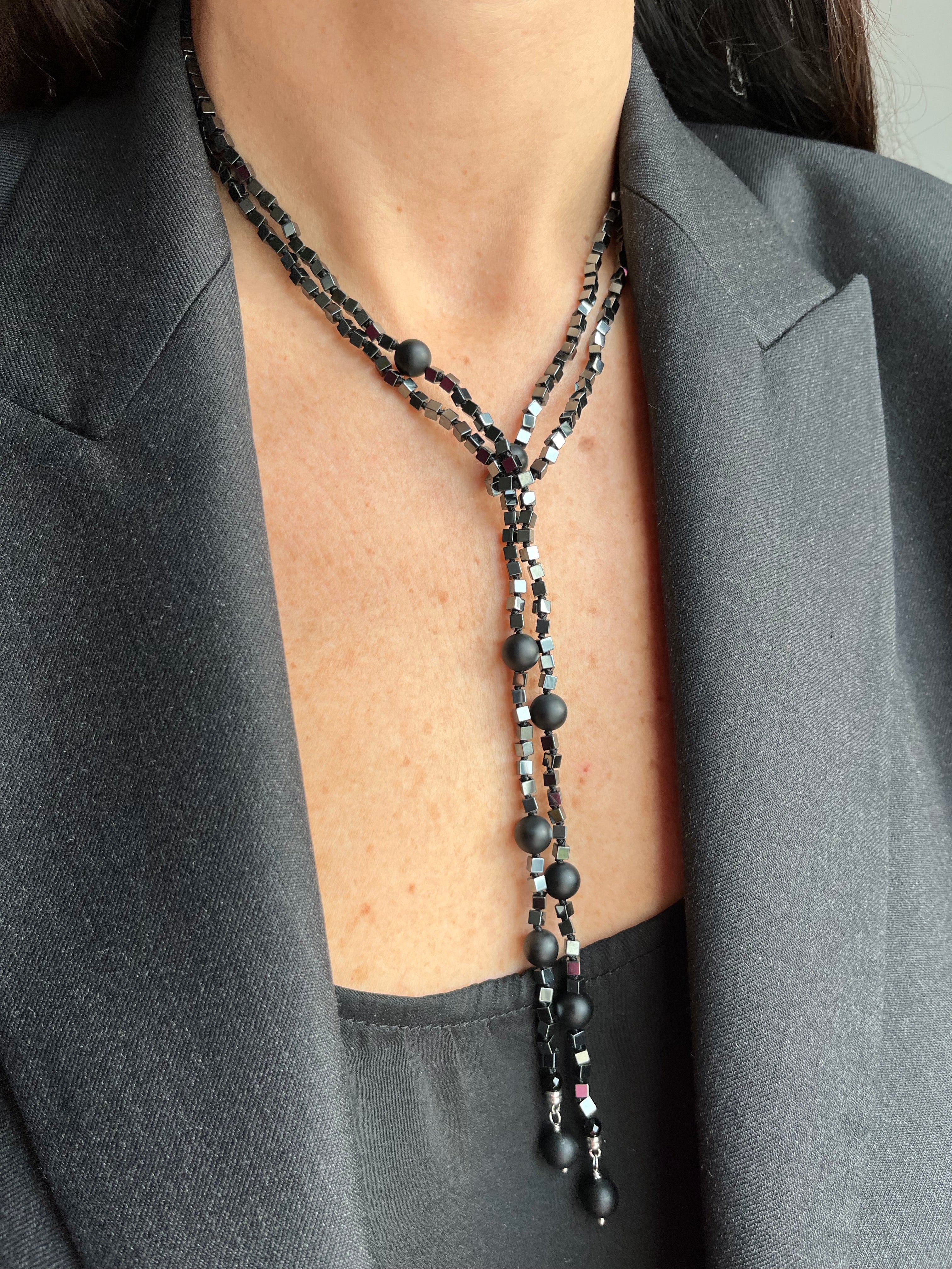Open Necklace Ematite