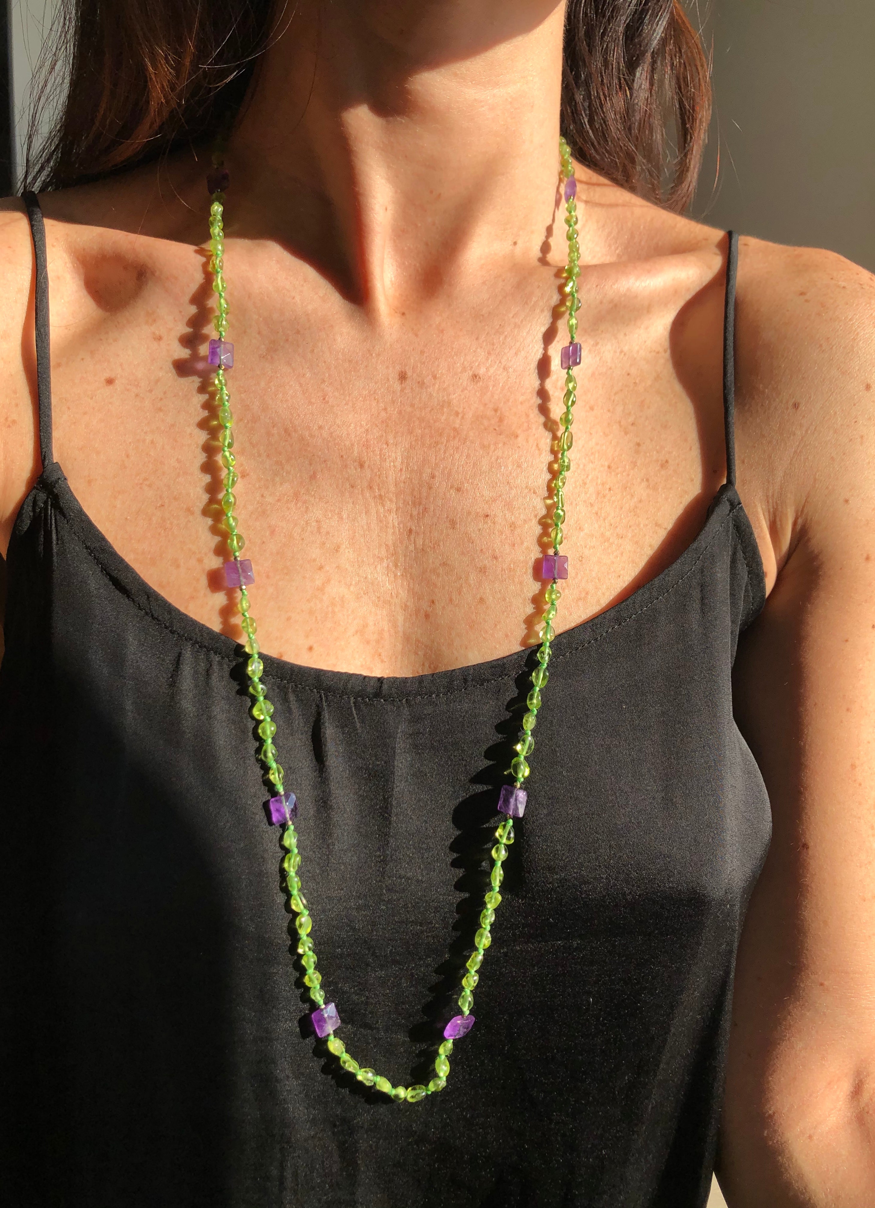 Long Necklace Ligea verde